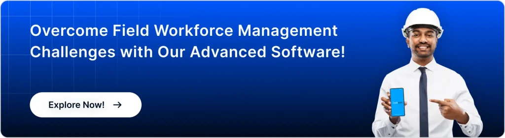 Engineer holding smartphone showcasing field workforce management software for improving team productivity and operations