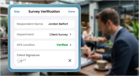 Geo-Tagged Survey Submission with Respondent Verification