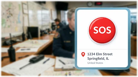 One-Tap SOS Alert with Live Location Broadcast