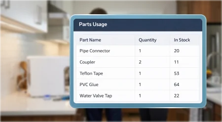 Spare Parts Usage Logging and Inventory Traceability